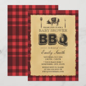  Baby shower Pig Roast BBQ Kaart (Voorkant / Achterkant)