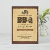  Baby shower Pig Roast BBQ Party Kaart (Staand voorkant)