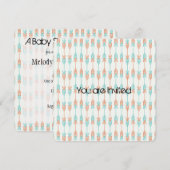 Baby shower Pijlen Kaart (Voorkant / Achterkant)