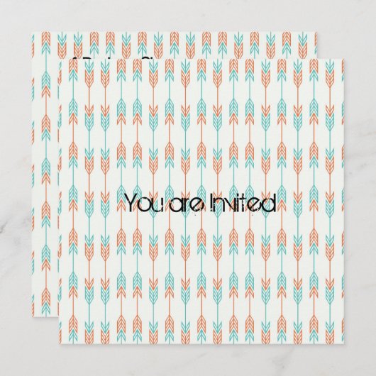 Baby shower Pijlen Kaart (Voorkant / Achterkant)