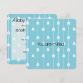Baby shower Pijlen Kaart (Voorkant / Achterkant)