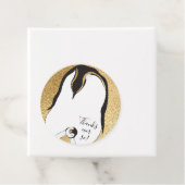 Baby shower Pinguïn Bedankjes Labels (In situ)