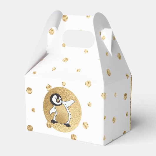 Baby shower Pinguïns Moeder en Baby Bedankdoosjes (Achterkant)