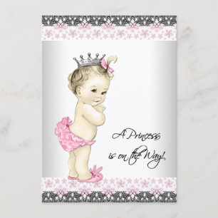Baby shower Pink Princess Kaart