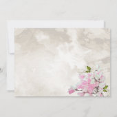 Baby shower PINK SWEET PEAS MASON JAR Kaart (Achterkant)