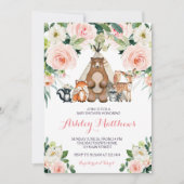 Baby shower Pink Woodland Kaart (Voorkant)