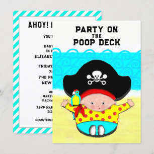 Baby shower Pirate Thema Kaart
