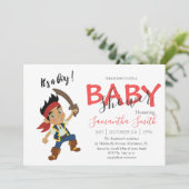 Baby shower piratenjongen Aankondiging (Staand voorkant)