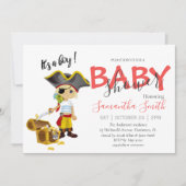 Baby shower piratenjongen Aankondiging (Voorkant)