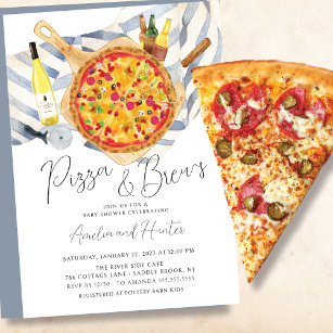 Baby shower Pizza & Brew Couples Kaart