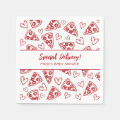 Baby shower Pizza Party Italiaans Speciale Aanbied Servet (Voorkant)