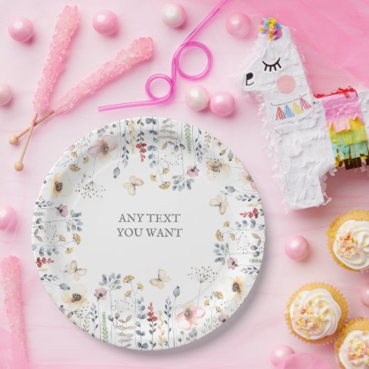 BABY SHOWER, PLANTAARDIGE, BOTANISCHE BABY SHOWER  PAPIEREN BORDJE (Feest)