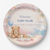 Baby Shower Plates | Bloom Dream Theme Papieren Bordje (Voorkant)