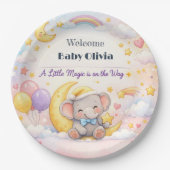 Baby Shower Plates | Magic Moon Theme Papieren Bordje (Voorkant)