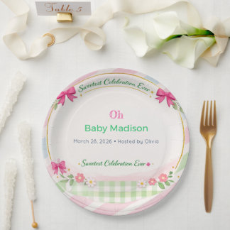 Baby Shower Plates | Sweet Celebration Theme Papieren Bordje