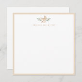 Baby shower Platte dank je briefkaart (Voorkant / Achterkant)