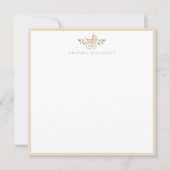 Baby shower Platte dank je briefkaart (Voorkant)