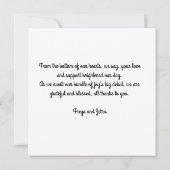 Baby shower platte Kaart dank u (Achterkant)