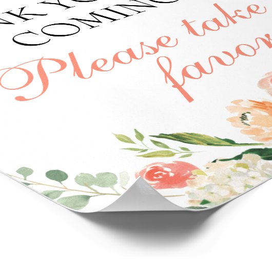 Baby shower-pleisterbord poster (Hoek)