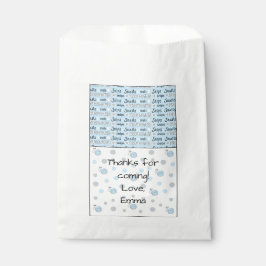 Baby shower-pleisterkalk, "Snippers en slakken" Bedankzakje