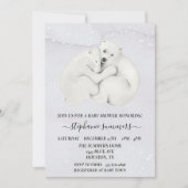 Baby shower Polar Beer Cubs Winter Waterverf Kaart (Voorkant)