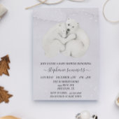 Baby shower Polar Beer Cubs Winter Waterverf Kaart