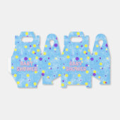 Baby shower Polka Dot Bubble Letters over Sponge Bedankdoosjes (Uitgevouwen)