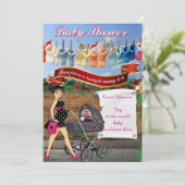 Baby shower Polka Dot Kaart (Staand voorkant)