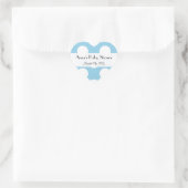 baby shower - Polka Dots (gebotteld patroon) - bla Hart Sticker (Tas)
