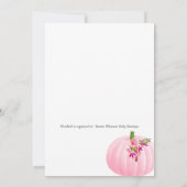 Baby shower pompoen bloemige geometrisch kaart (Achterkant)