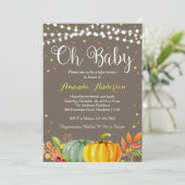 Baby shower pompoen, Herfst Baby shower Kaart (Staand voorkant)