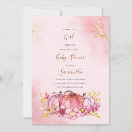 Baby shower pompoen kaart