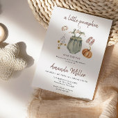 Baby shower pompoen minimalistische Baby Save The Date