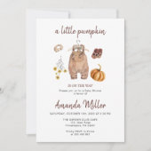 Baby shower pompoen minimalistische Baby Save The Date (Voorkant)