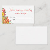 Baby shower pompoen raden hoeveel Snoepjes Informatiekaartje (Voorkant / Achterkant)