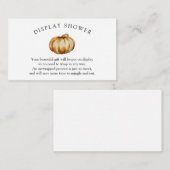 Baby shower-pompoendisplay informatiekaartje (Voorkant / Achterkant)