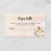 Baby shower pompoenmeisje luidop informatiekaartje (Voorkant)