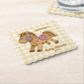 Baby Shower Pony Coaster Kartonnen Onderzetters (Gebogen)