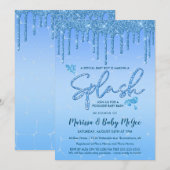 Baby shower pools partij kaart (Voorkant / Achterkant)