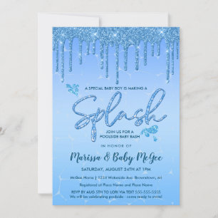 Baby shower pools partij kaart