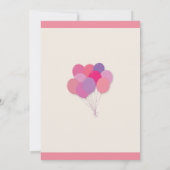 Baby shower POP Ballon Roze Meisje Sprinkle Fun s Kaart (Achterkant)