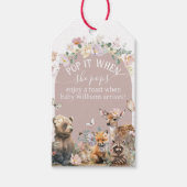 Baby shower pop bos cadeaulabel (Voorkant)