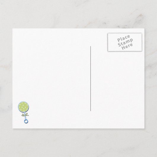 Baby shower Post Kaart (Achterkant)