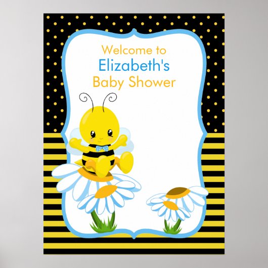 Baby shower Poster van Baby van suikerbieten (Voorkant)