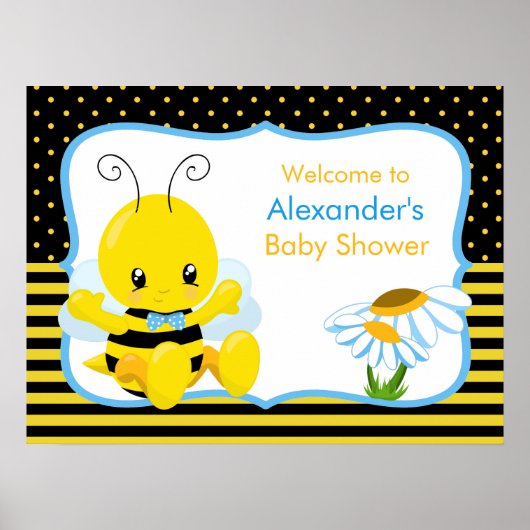 Baby shower Poster van Baby van suikerbieten (Voorkant)