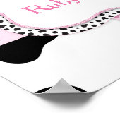 Baby shower Poster van Cowgirl in roze (Hoek)