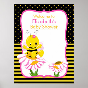 Baby shower Poster van zoete Baby