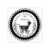 Baby shower Pram Rubber Stamp Rubberstempel (Afrduk)