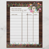 Baby shower Prediction Game - Eelbloemen (Voorkant)