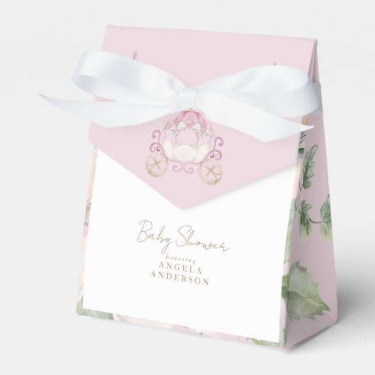 Baby shower Princess Carriage Bedankdoosjes (Voorkant Zijde)